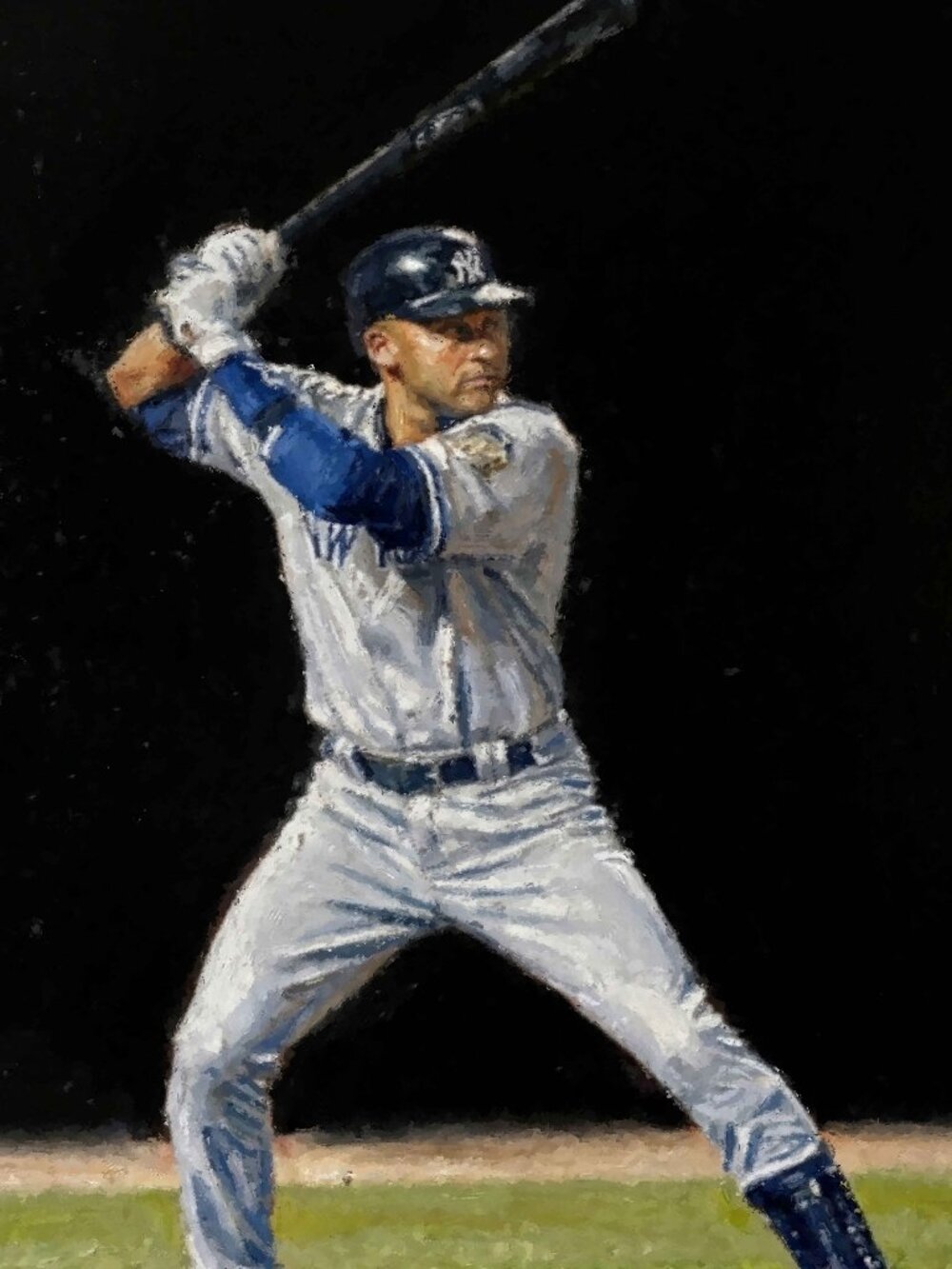 Derek Jeter Painting PRINT 8x10 Lithograph "Ready to Hit" Limited Edition Print